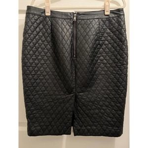 Black Faux Leather Skirt